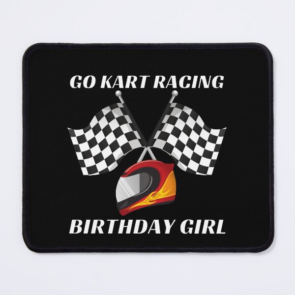 Item preview, Go Kart Racing Birthday Girl Helmet (White Text) - Gift for Go Kart Racing Fan designed and sold by CaitU.