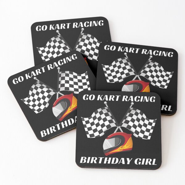 Item preview, Go Kart Racing Birthday Girl Helmet (White Text) - Gift for Go Kart Racing Fan designed and sold by CaitU.