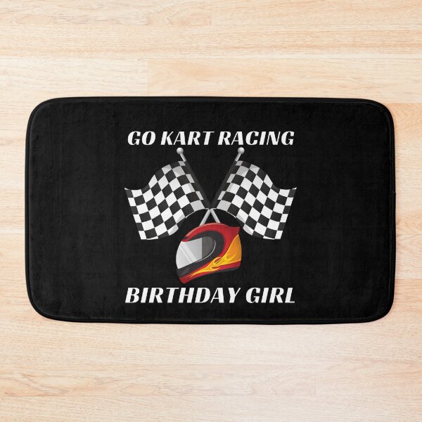 Item preview, Go Kart Racing Birthday Girl Helmet (White Text) - Gift for Go Kart Racing Fan designed and sold by CaitU.