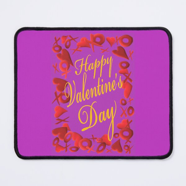 Item preview, Happy Valentine’s Day Hearts Hugs and Kisses (Purple and Gold) designed and sold by ArtByLM.