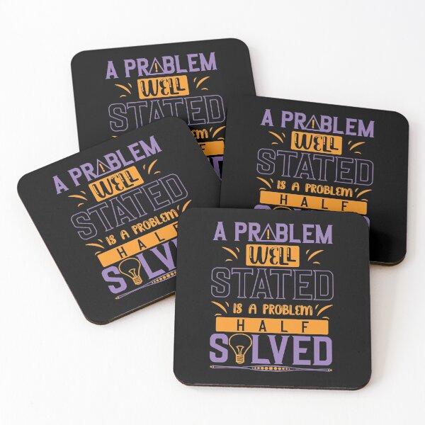 Item preview, A problem well stated is a problem half solved-motivational sticker design  designed and sold by ArjunVile.