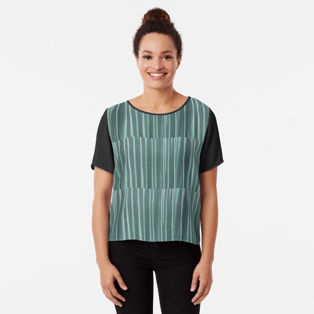Living in Green Chiffon Top