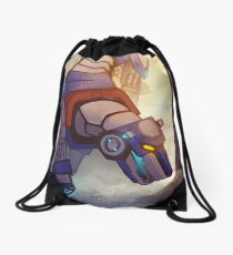 Blue and Her Paladin Drawstring Bag