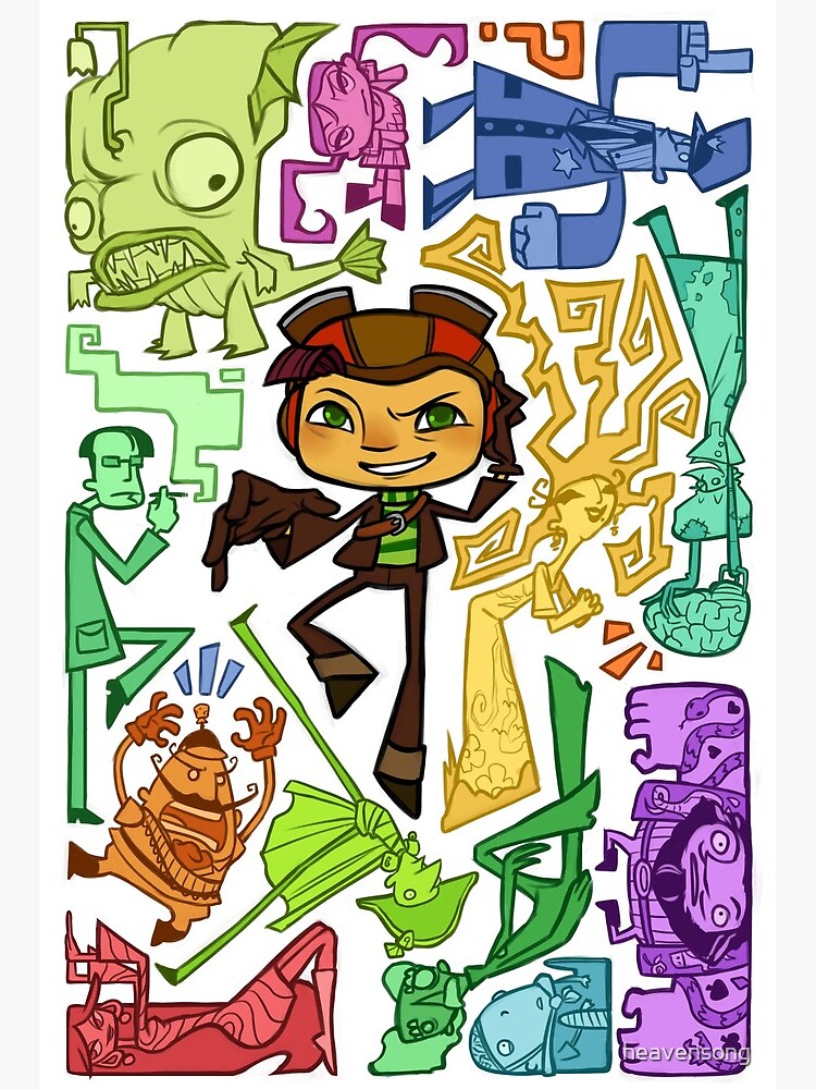 Psychonauts Art Board Print By Heavensong Redbubble