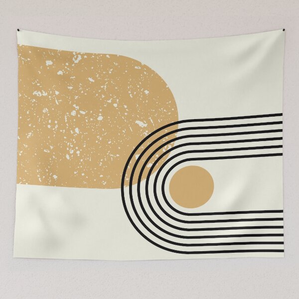 Artikelvorschau, Mid Century Bogen - Senf & Schwarz entworfen und verkauft von TWPCdesigns.