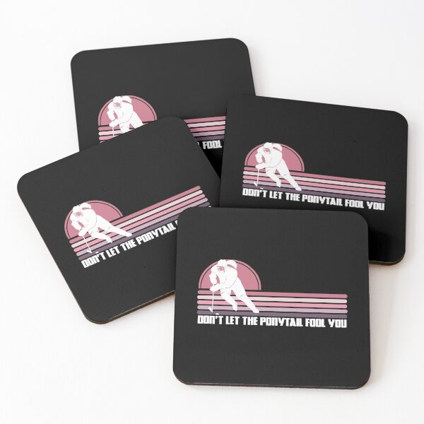 Item preview, Female hockey player retro sunset / don't let the ponytail fool you designed and sold by portrait4you.