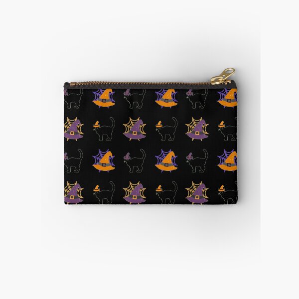 Item preview, Happy Hallowe'en Holiday Pattern Cute Black Cat Witch's Hat Spider Web Fun Hallowe'en designed and sold by H3designs.