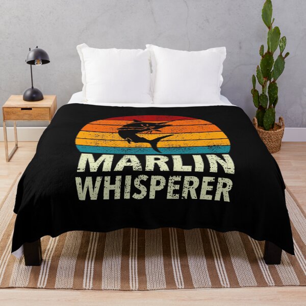 Item preview, Blue Swordfish Marlin Whisperer Sport Sea Fishing Retro designed and sold by JokeGysen.