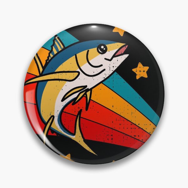 Item preview, Yellowfin Tune Big-game Sport Sea Fishing Retro Space designed and sold by JokeGysen.