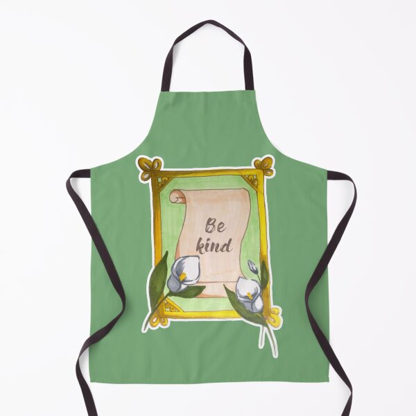 Item preview, White callalily flowers gold frame parchment be kind sticker quote designed and sold by DoodlesFlowers.