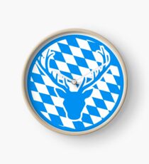 deer horns oktoberfest text lettering shirt cool design Clock