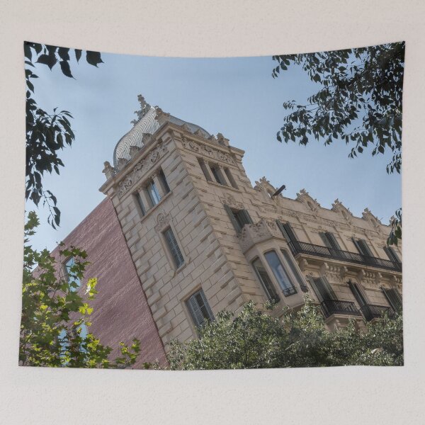 Item preview, Barcelona Passeig de Gracia Architecture - Cool Corner Tower designed and sold by Georgia Mizuleva.