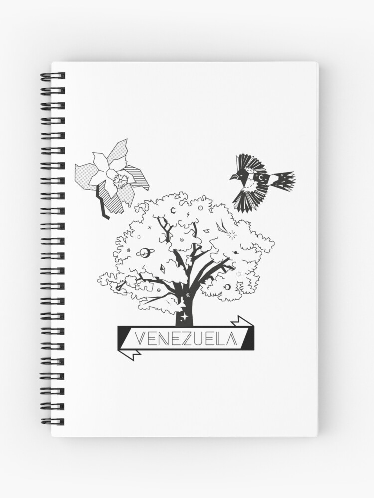 Cuaderno de espiral «Orquidea, Turpial y Araguaney» de CarolinaCrespoF |  Redbubble