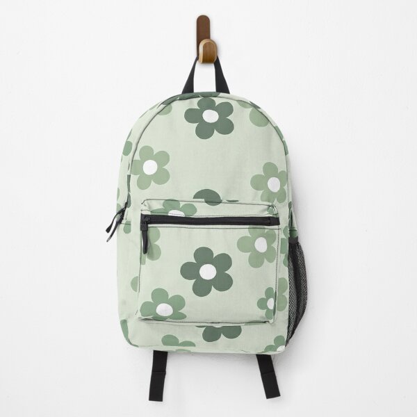 Retro Flower Oil Painting Backpack Purse, Aesthetic Canvas Travel