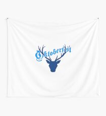 deer horns oktoberfest text lettering shirt cool design Wall Tapestry