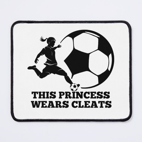 Item preview, Female soccer player kicking girl silhouette / this princess wears cleats designed and sold by portrait4you.