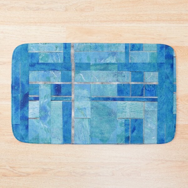 Item preview, Woven Collage Monoprints in Blue designed and sold by Heatherian.