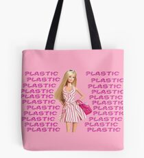 "Plastic" Glitter Pink Pastel Tote Bag