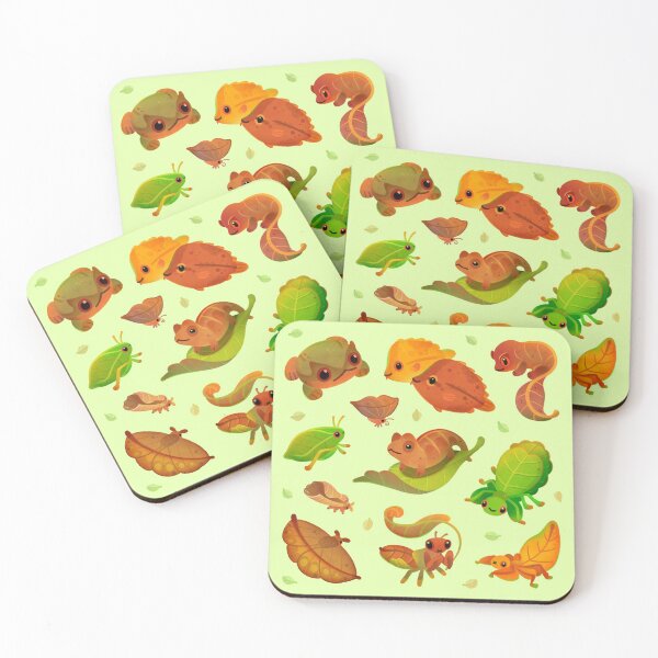 Leaf mimics Coasters (Set of 4)