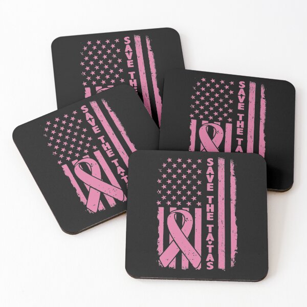 Item preview, Save The Tatas Breast Cancer Amercing Flag Pink October  designed and sold by alenaz.