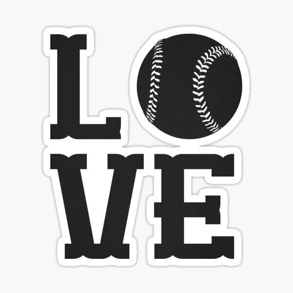 Baseball Love 2 Sticker