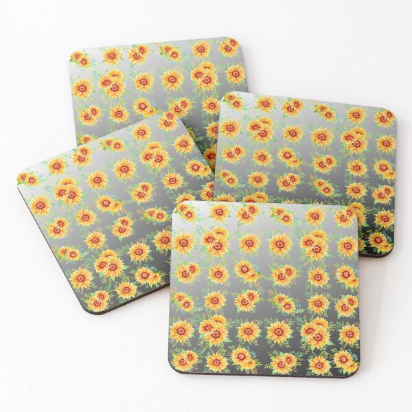 Item preview, Sunflower motif floral watercolour summer flower designed and sold by TheSeasonalYard.