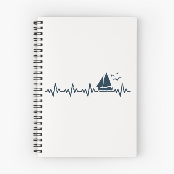Item preview, Heartbeat Sailing Boat Captain Pulse Funny Sailor Boating Lover Gift designed and sold by alenaz.