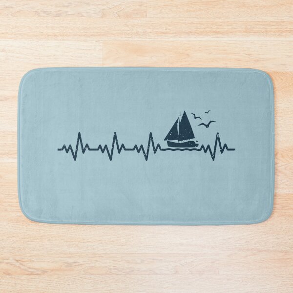 Item preview, Heartbeat Sailing Boat Captain Pulse Funny Sailor Boating Lover Gift designed and sold by alenaz.