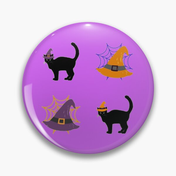 Item preview, Happy Hallowe'en Holiday Pattern Cute Black Cat Witch's Hat Spider Web Fun Hallowe'en designed and sold by H3designs.