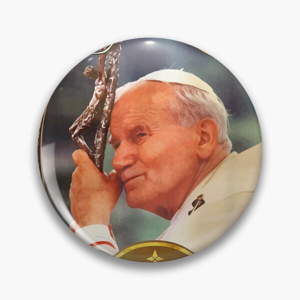 Item preview, St Pope John Paul II Cross Catholic Saint Polish designed and sold by blockerbab.