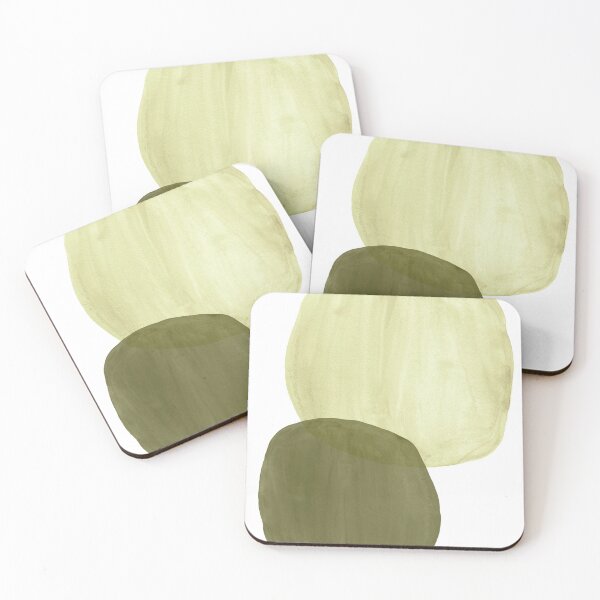 Item preview, Green abstract shapes designed and sold by WhalesWay.