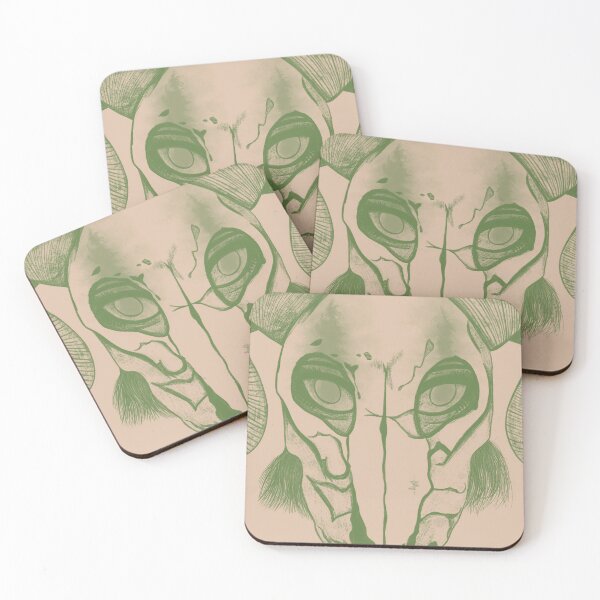 Item preview, Cow skull mask (green on beige) designed and sold by UwuML.