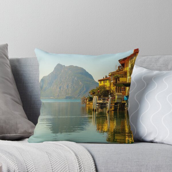 Item preview, Old Village Gandria and Alpine Lake Lugano with Mountain designed and sold by Mats Silvan.