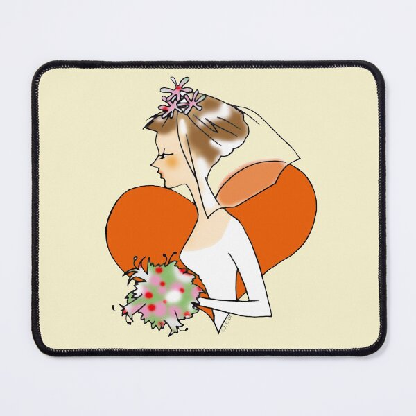Item preview, Beautiful bride in heart shape designed and sold by CuteCartoon.
