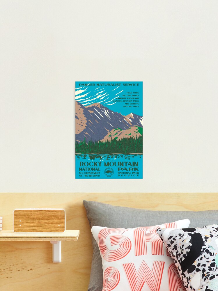Thumbnail 2 of 3, Photographic Print, Rocky Mountain National Park Vintage WPA Poster designed and sold by JordanHolmes.