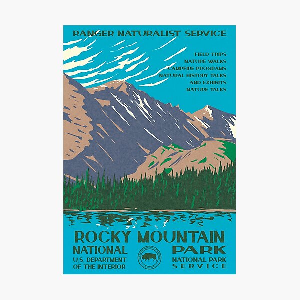 Item preview, Rocky Mountain National Park Vintage WPA Poster designed and sold by JordanHolmes.