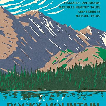 Artwork thumbnail, Rocky Mountain National Park Vintage WPA Poster by JordanHolmes