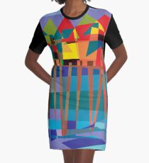 Habitat-Houses on Stilts Graphic T-Shirt Dress