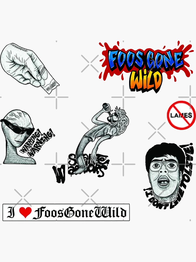 "BUNDLE Foos Gone wild FGW ( ALL IN ON )" Sticker for Sale by