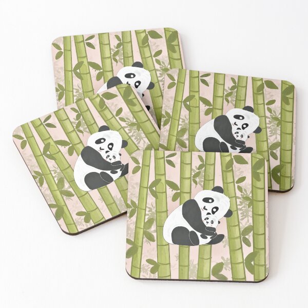 Item preview, Cute Panda Mum and Baby in a Bamboo forest home decor designed and sold by Gkumar-design.