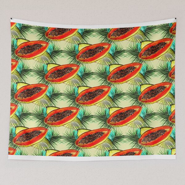 Item preview, skiair pattern watercolor papaya pattern designed and sold by skiair.