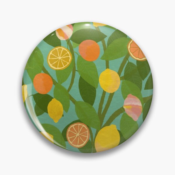 Item preview, Joyful Citrus Tree - Green Background designed and sold by KizzyW.