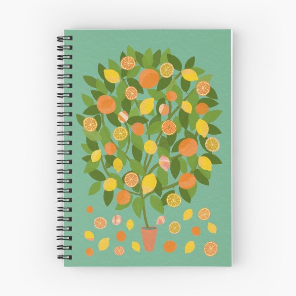 Item preview, Joyful Citrus Tree - Green Background designed and sold by KizzyW.