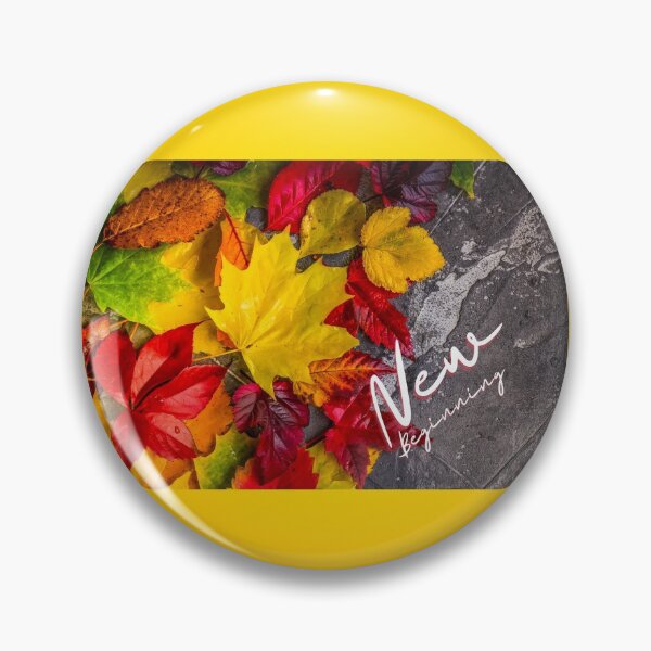 Item preview, New Beginning- Colourful Autumn leaves with positive affirmation. designed and sold by AccessMyself.
