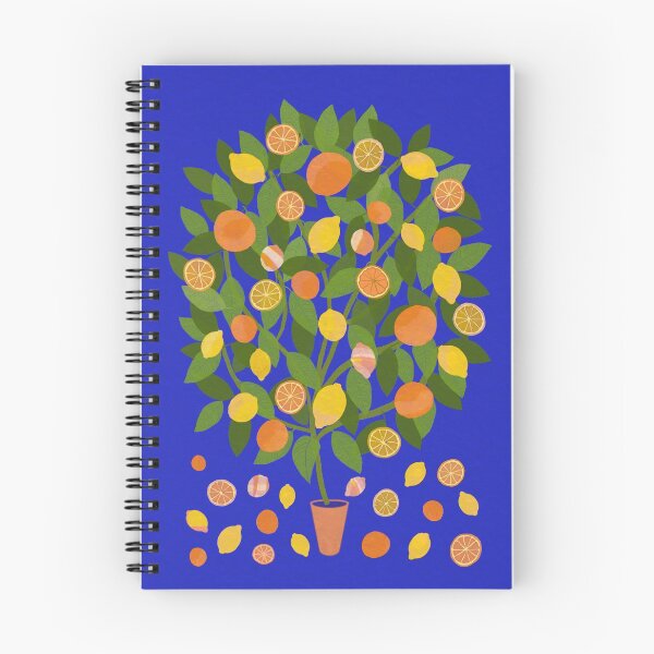 Item preview, Joyful Citrus Tree - Blue Background designed and sold by KizzyW.