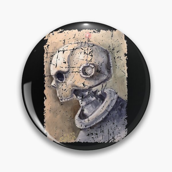 Item preview, Skull Robot. Vintage grunge style  designed and sold by ErchulMali.