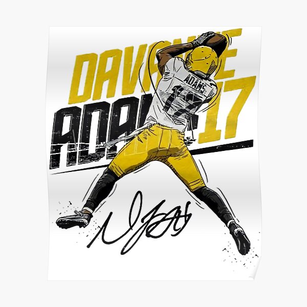 Davante Adams Vintage Green Bay Packers Poster Wall Art Printable - Teeholly