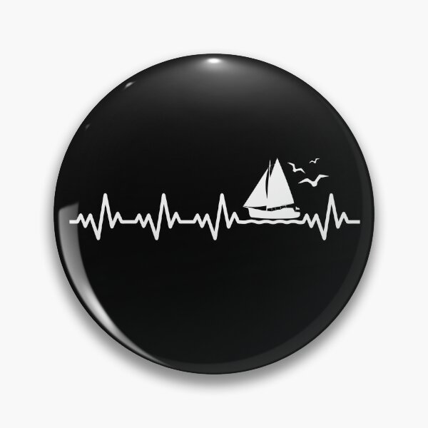 Item preview, Heartbeat of Boat Captain Sailing Pulse Sailor Gift for Boating Lover designed and sold by alenaz.