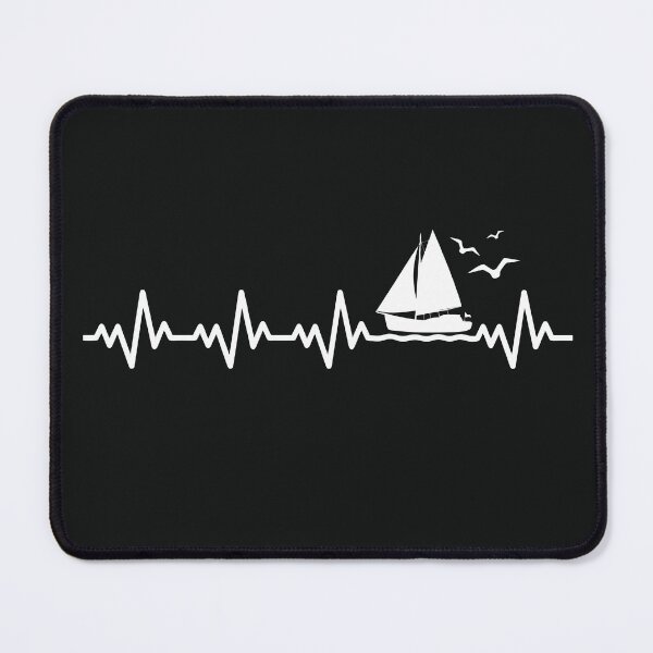 Item preview, Heartbeat of Boat Captain Sailing Pulse Sailor Gift for Boating Lover designed and sold by alenaz.