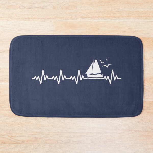 Item preview, Heartbeat of Boat Captain Sailing Pulse Sailor Gift for Boating Lover designed and sold by alenaz.